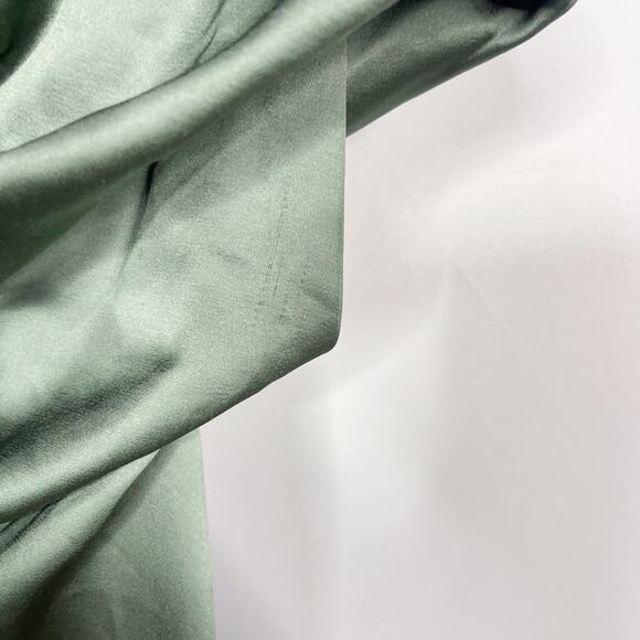 Significant Other US Size 10 Fern Green Olinda Dress Maxi One Shoulder Draping - Picture 9 of 16